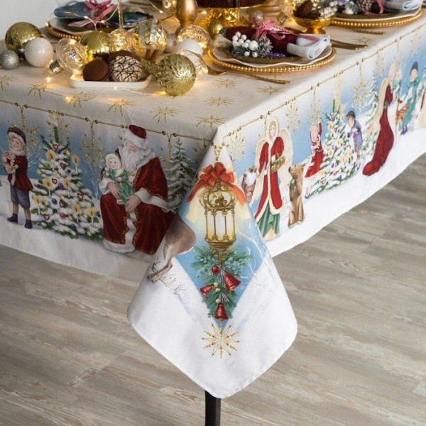 Набор столовый "Christmas time" скатерть 150х110см +/-3см с ГМВО, салф.40х40см-4 шт, хл100%