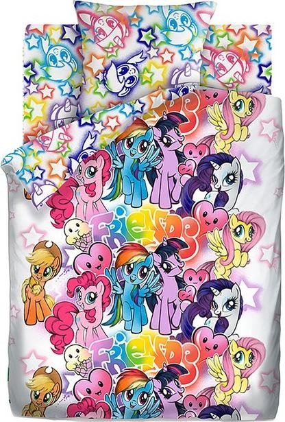 Постельное бельё 1,5 сп My little Pony Neon «Граффити»